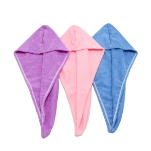 Halomorco Super Water Absorbency Microfiber Hair Turban Hair Drying Wrap Towel Bath Head Wrap