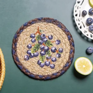 Hand Woven High Quality Dining Table Heat Resistant Place Mats Custom Logo or Design Round Place Mats