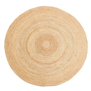 Hand Woven Natural Water Hyacinth Fiber Circle Round Floor Mat Carpet Rug