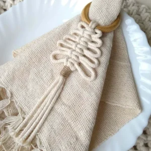 Hand woven Tassel Napkin Rings