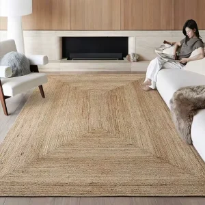 Handbraided Handmade Jute Mat Carpet Natural Fibre Rugs for Home Hotel Resort