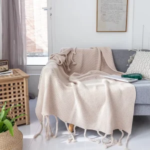 Handmade Eco Friendly Customizable Modern Throw Blanket for Adults Comfortable Home Decoration Sofa Bed Pashmina