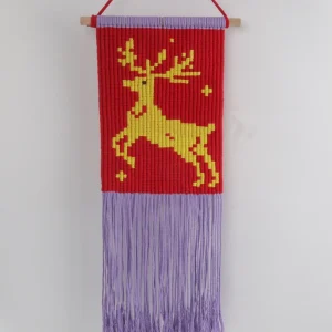 Handmade Macrame Crochet Wall Hanging Woven Tapestry Art Decor Living Room Decorations CHRISTMAS DEER