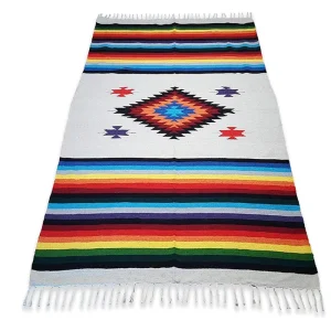 Handmade Mexican Diamond Wall Tapestry Boho Indoor Car Beach Camping Picnic Yoga Blanket