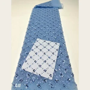 Handmade Mini Floral Pearl Seed Bead Nylon Tulle Mesh for Kids Tutu Outdoor Photoshoot Backdrop