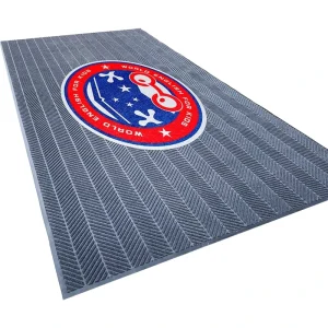 Handmade Modern Luxury Cushioned Non-Slip Rubber Back Door Mats Custom Logo Entrance Welcome Floor Mats Reversible and Washable