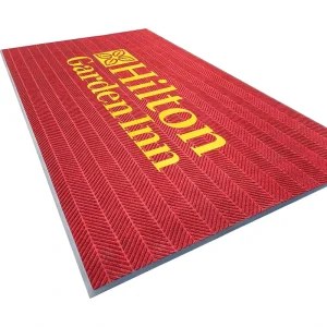 Handmade Modern Luxury Reversible Outdoor Door Mat with Printed Logo Antimicrobial Non Slip Washable Floor Mat for Entrance