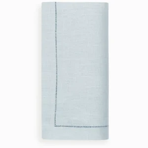 Handmade Square Linen Napkins Eco friendly 100% Fabric Baby Blue Series Reusable Hemstitch for Dinner Napkins Accessories