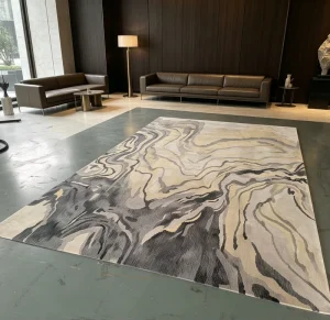 Handmade Wool Carpet Custom Size Hand Woven Area Rug for Hotel Villa Living Room Decor Luxury Hand Craft Floor Mat