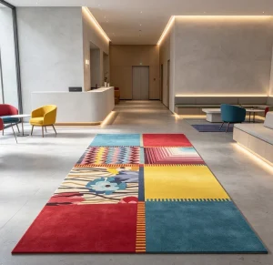Handmade Wool Carpet Hand Knotted Antique Design Area Rug for High End Hotel Villa Hall Decor Stain Resistant Thick