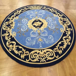 Handmade Wool Silk High Low Pile Living Room Carpet Bedroom with Carving Carpet