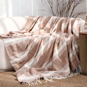 Handwoven Cotton Throw Blanket Soft Breathable Bed & Sofa Cover