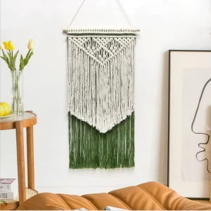 Hanging Cotton Macrame Tapestry Hand Woven High Quality Boho Chic Eco Friendly Bohemian Wall Art Decor Customizable Sizes