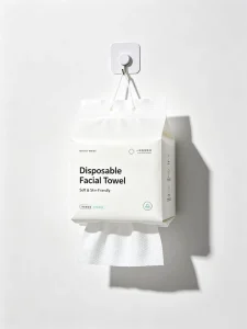 Hanging Disposable 2 Ply Face Towel Thick Cotton Soft Lint free Eco Friendly Biodegradable Wet dry Use Clean Space saving