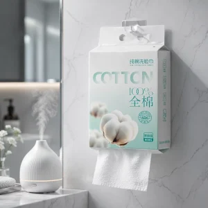 Hanging Facial Towel 100% Cotton Thick Soft Disposable Household Eco-Friendly 20x20cm for Face Washing and Makeup Removal