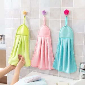 Hanging Kitchen Towel Quickly dry Lovely Hand Towel With Ties
