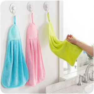 Hanging Kitchen Towel Quickly-dry Lovely Hand Towel With Ties