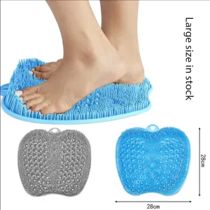 Hanging Shower Foot Scrub Mat Multi Soft Bristle Foot Exfoliating Cleaner Pad Non slip Suction Cup Foot Massager