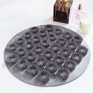 Hanging Shower Foot Scrub Mat Multi Soft Bristle Foot Exfoliating Cleaner Pad Non slip Suction Cup Foot Massager
