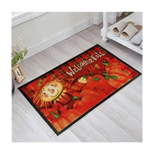 Happy Halloween Printing Front Door Mats Tufted Pile Non Slip Entry Way Door Mat
