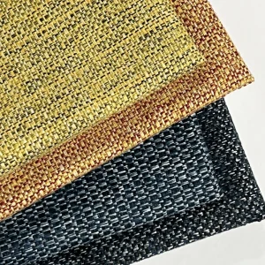 Hard Wearing Breathable 340GSM Woven 100% Polyester Cube Faux Linen Fabric Furniture Upholstery Sofas Storage Box Curtain