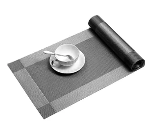 Have in Stock Heat-resistand Woven PVC Placemats Washable Easy to Clean Table Mats for Kitchen Table