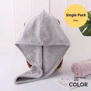 Head Towel Shower Cap Hair Drying Cap Super Absorbent Cute Drying Long Hair Edging Plain Weave