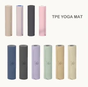 Health Fitness Colorful TPE Yoga Mat Anti-Slip Durable Waterproof with Custom Logo for Yoga Pilates Exercise