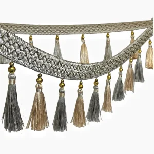 Heart-shaped Beaded Curtain Tassel Fringe Trim, Beaded Fringe Trimming