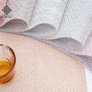 Heat Resistant Rectangle Place Mats Non Slip Waterproof Textilene Washable Placemats for Dining Table