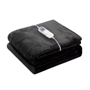 Heated Blanket 62″ x 84″ Twin Size 10 Heating Levels 12 Hours Time Settings Flannel Fast Heating ETL Listed Machine