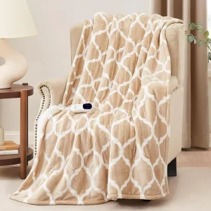 Heated Blanket Electric King Size Heating Blanket with 10 Fast Heat Levels 8 Hours Auto Off Ultra Soft