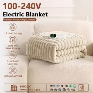 Heated Blanket Electric Throw Blanket with Fast Heating and Auto Shut Off OEM Supplier
