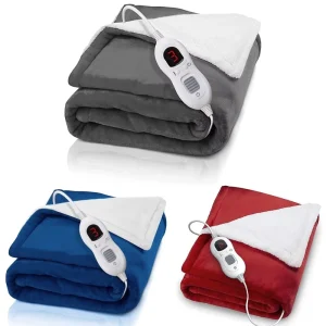 Heated Blanket Electric Throw Fleece Electric Blanket Heating Blanket with 6 Heating Levels