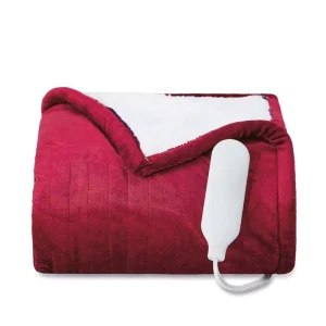 Heated Electric Throw 4 Time Settings Auto Shut off Soft Fleece Electric Blanket 6 Heat Settings Heating Blanket for Bed