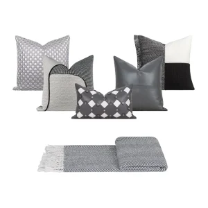Heated Massage Italian Light Luxury High Quality Cotton Linen Geometric Vintage Memory Styling Woven Cushion Cover Living