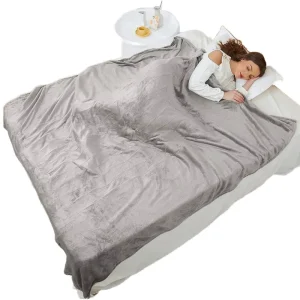 Heated Mattress Pad Soft Plush Body Wrap Heated Throw Blanket Washable Electric Blanket