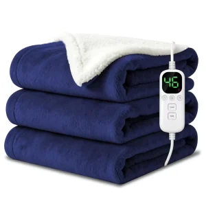 Heated Throw Blanket Electric Fleece Blanket Soft Warm Blanket with Adjustable Temperature Controller for Bedroom Winter Use