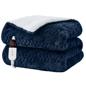 Heated Throw Blanket Flannel Soft Quick Heating Electric Blanket