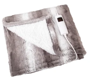 Heated Throw Faux Fur Fabric Electric Blanket Bed Warmer Electric Heating Blankets