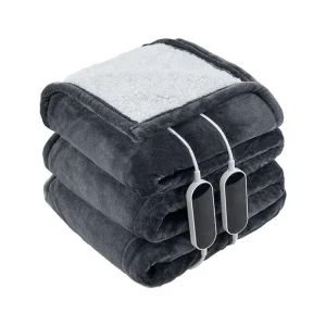Heated Throw With 10 Heating Levels 5 Hours Auto Shut Off Levels Flannel Sherpa Fast Heating Electric Blanket