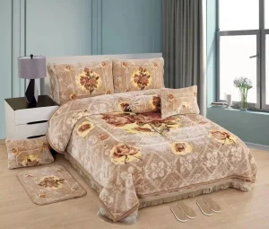 Heavy 10 Pieces Raschel Blanket King Size Blanket Set Velvet Duvet Printed Set Customized Comforter for Winter for Cold in Stock