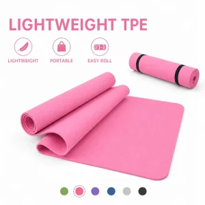 Heavy Cushion 10mm Yoga Mat Non Slip Textured Mat for Stable Comfortable Yoga and Floor Exercise