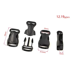 Heavy Duty 1 Inch 25mm Plastic Buckle Quick Side Release No Sewing Clips for Adjustable Backpack Special Bag Parts Accessories
