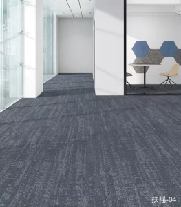 Heavy Duty 6mm Grey Fireproof Anti slip Carpet Tiles Commercial Washable Cushioned Anti static 33*100cm Modular Office Planks