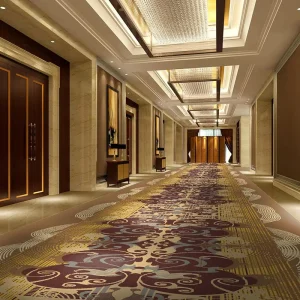 Heavy Duty Commercial Grade Nylon Printed Broadloom Carpet 5 Meters Width Durable Wall to Wall Carpet for Hotel and Cinema