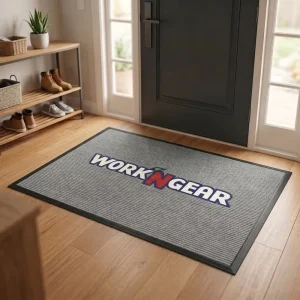 Heavy Duty Custom Logo Modern Office Home Hotel Entrance Door Mat Eco Friendly Recycled Polyester Anti Slip Waterproof Durable