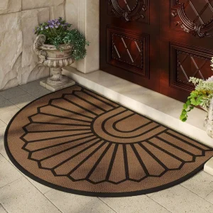 Heavy Duty Customized Color Luxury Modern Washable Eco-Friendly Non-Slip Outdoor Entryway Mat Low Profile Durable Floral Woven