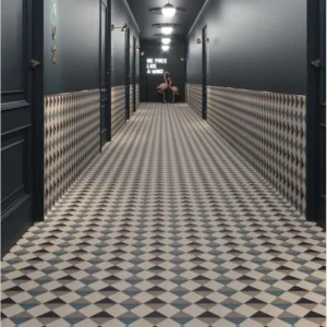 Heavy Duty Cut Pile Reversible Washable Printed Nylon Blend Hotel Corridor Carpet Axminster Look Digital Print Fire