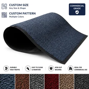 Heavy Duty Dust Control Door Mat Non Slip Rubber Backed Entrance Carpet Mat for Long Term Commercial High Frequency Use
